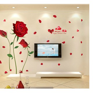 Decal Cây Hoa Hồng To