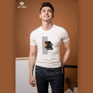 Áo thun nam ac men form dáng slimfit in hình chữ z