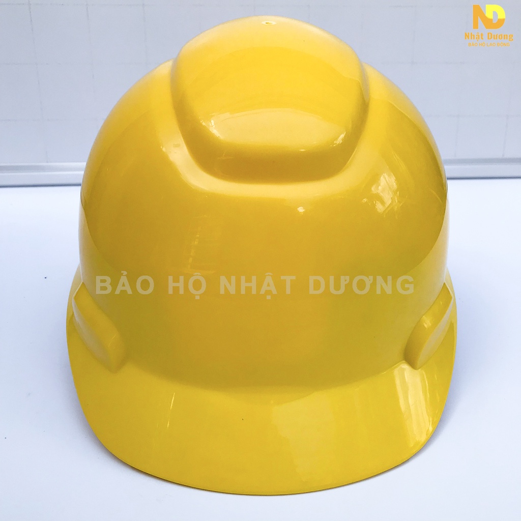 Mũ bảo hộ lao động Nhật Dương khóa vặn lót xốp màu vàng N08, Nón bảo hộ lao động chống nóng bảo vệ đầu
