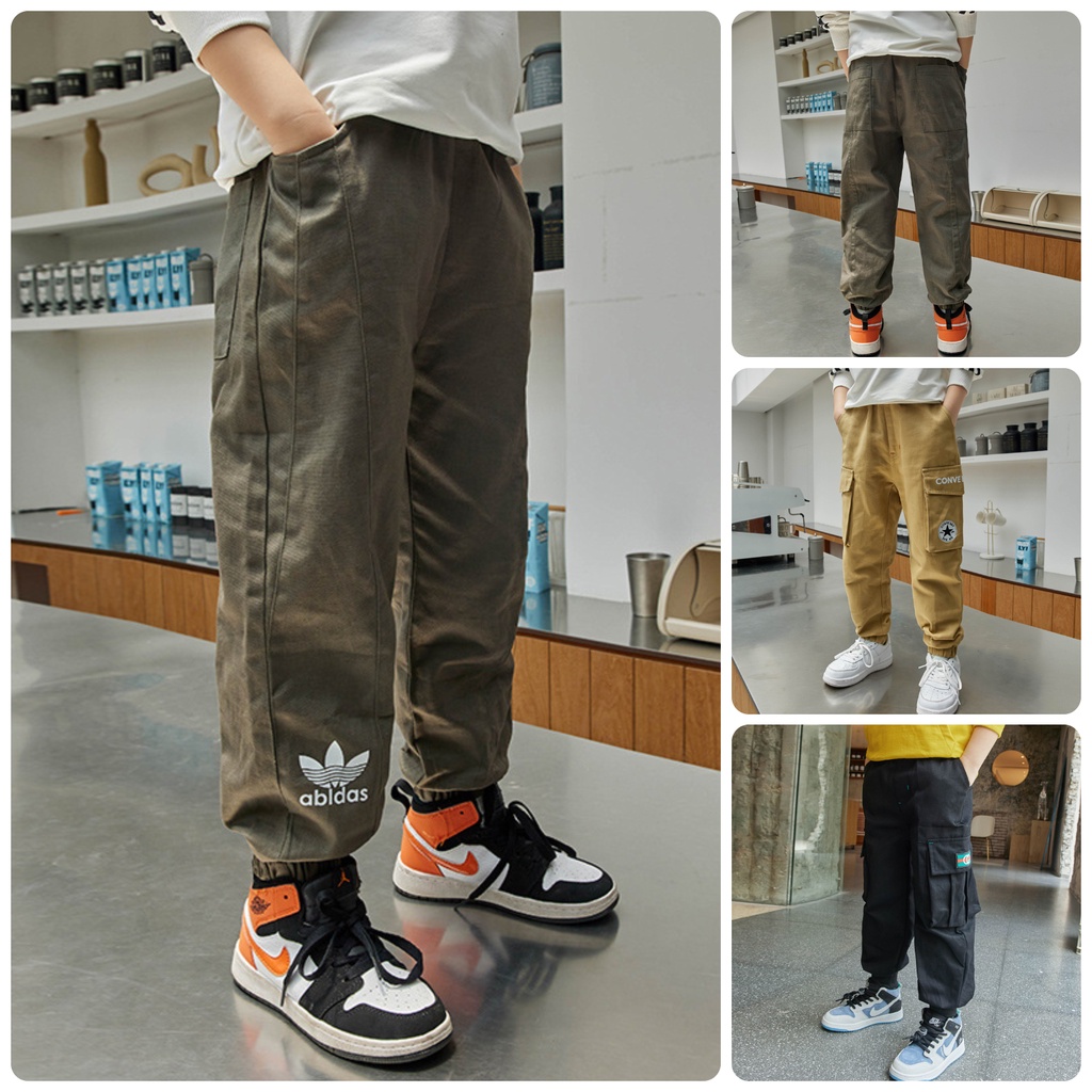 [SALE] QKL1⚡Size130-160 (21-40kg)⚡Quần kaki dài cho bé trai lớn phong cách hiphop⚡Thời trang trẻ Em freeship⚡