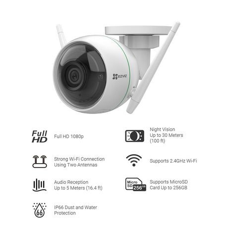 Camera 2M IP WIFI Ngoài Trời Thông Minh EZVIZ  C3WN HIKVISION [BH 24TH]