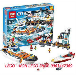 Lego Lepin 02081 ( Xếp hình Trụ Sở Cảnh Sát Tuần Tra Bờ Biển 855 khối )