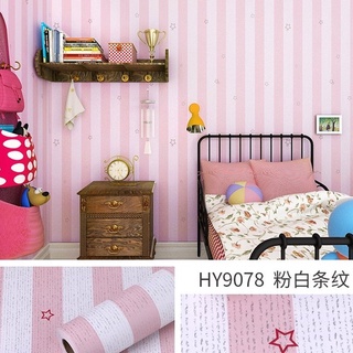 Giấy Dán Tường Sẵn Keo Dọc Hồng Sao 5202-1 (kt: 10m x 45cm) :Bền ,Rẻ,Đẹp.