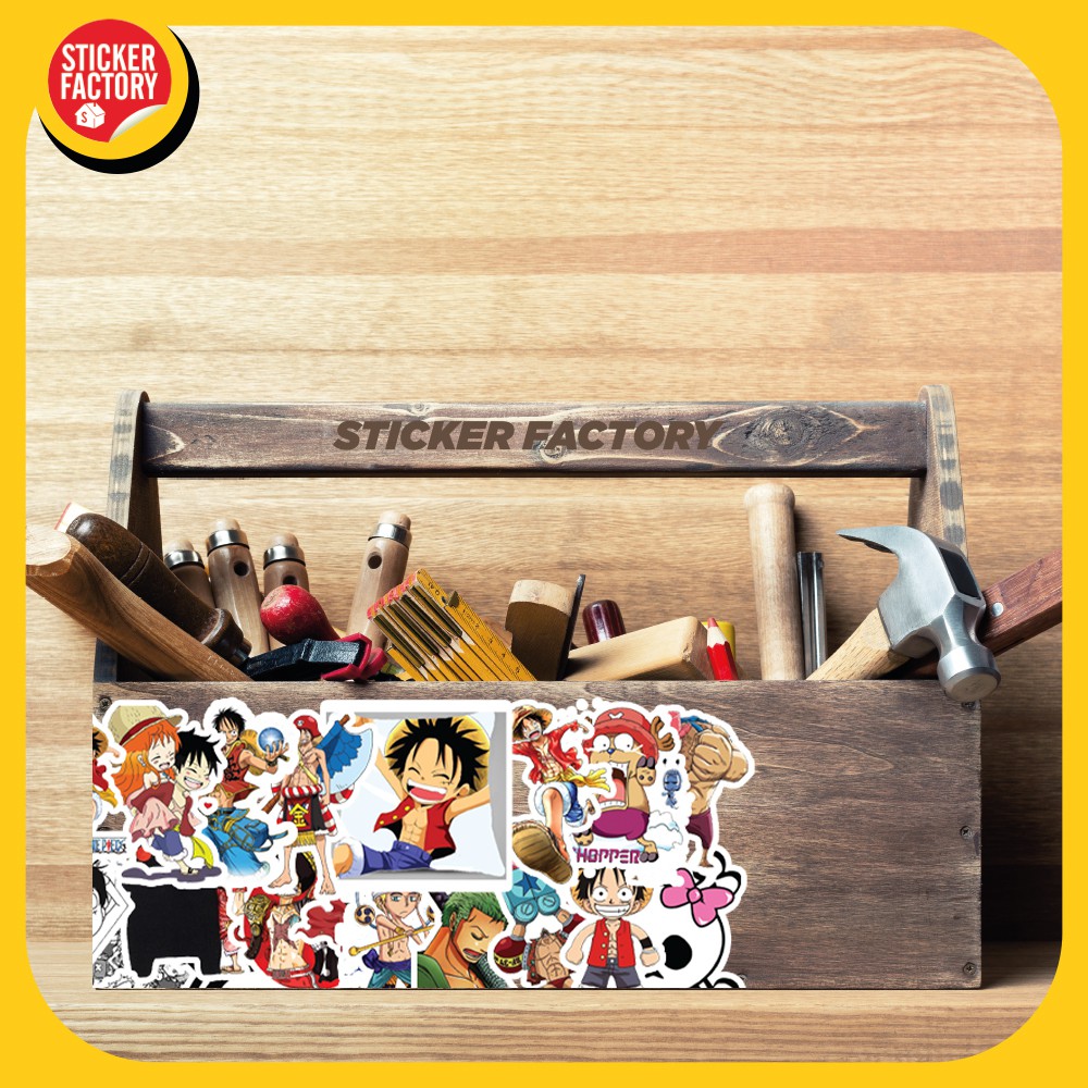 Onepiece đảo hải tặc - hộp set 100 sticker decal hình dán nón bảo hiểm , laptop, xe máy, ô tô - STICKER FACTORY