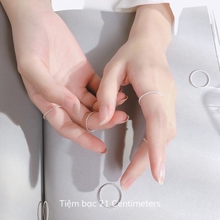 Nhẫn bạc Harsh Line Nhẫn bạc Tiệm bạc 21Centimeters