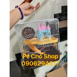 Lồng hamster lâu đài 1 tầng xinh xắn d27r21c30 .