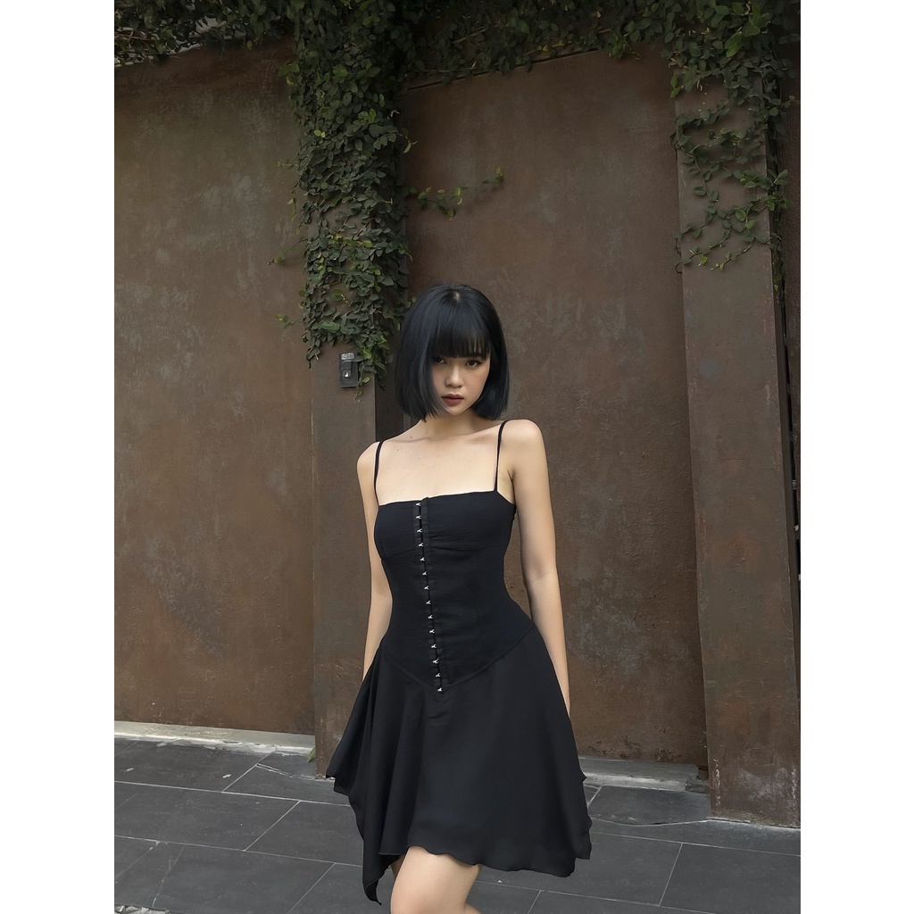 Motel9 - Đầm 2 dây corset TINKERBELL DRESS - Black