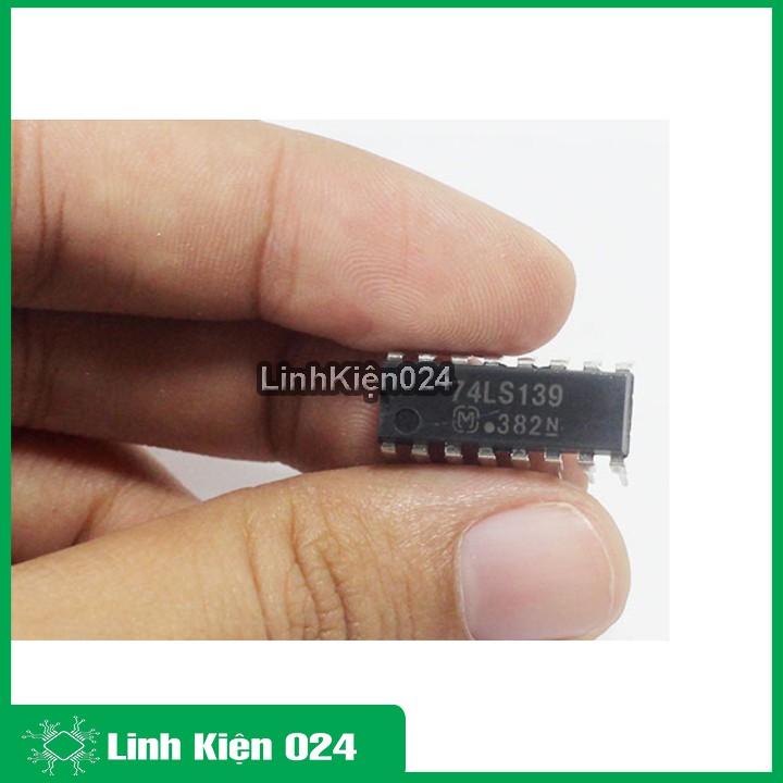 Ic chức năng 74LS139 2 to 4 Decoder/Demultiplexer chân cắm DIP16