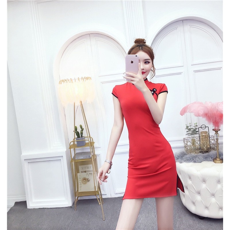 Đầm Sườn Xám Cách Tân Siêu Hot Mùa Tết
