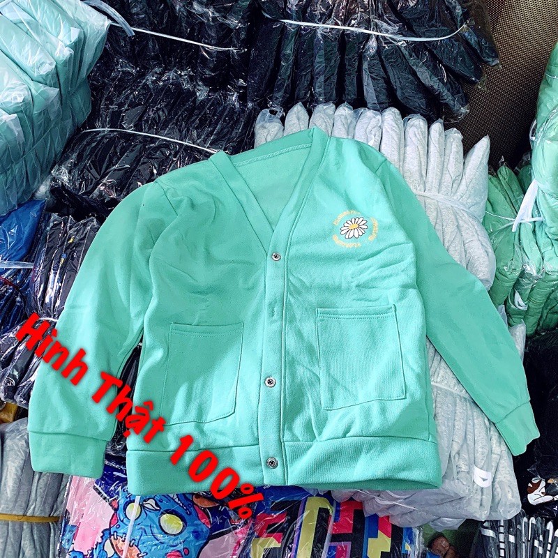 Áo Khoác Cardigan Nữ Nỉ Bông Hàng QC Dày Dặn UNISEX Áo Cardigan Nữ Thun Nỉ Ngoại in FLORAL FUN - AK3374 | BigBuy360 - bigbuy360.vn