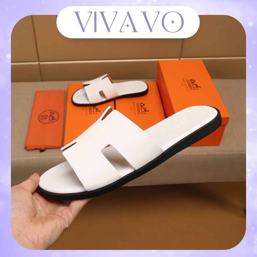 Dép hm nam đế gỗ siêu cấp full box hợp thời trang 2022 VIVAVO H001