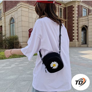 TÚI VẢI ĐEO CHÉO NỮ MINI HOA CÚC SIÊU XINH HOT TREND TD 79