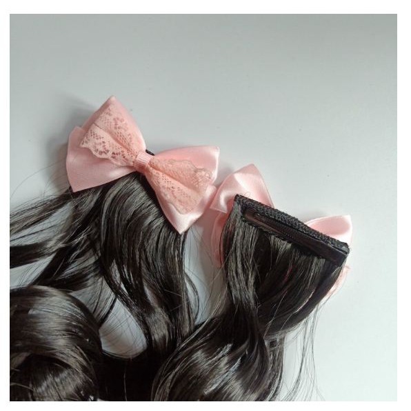 Kẹp bấm tóc giả đuôi ngựa cho bé(có hình thật)