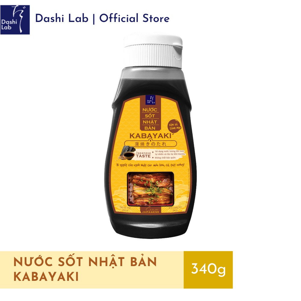 Nước Sốt Kabayaki Nhật Bản Dashi Lab 340g/chai chay mặn đều dùng được