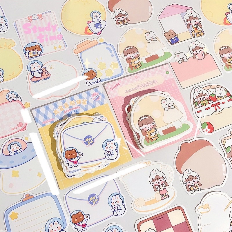 Set 10 tờ note Amo cô gái dễ thương