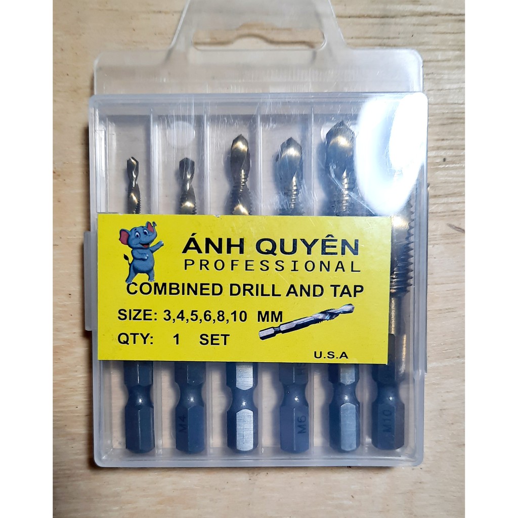 Mũi taro ren, đầu taro, mũi ta rô ren cao cấp AQ ( bộ 6 mũi ta rô 3, 4, 5, 6, 8, 10 )