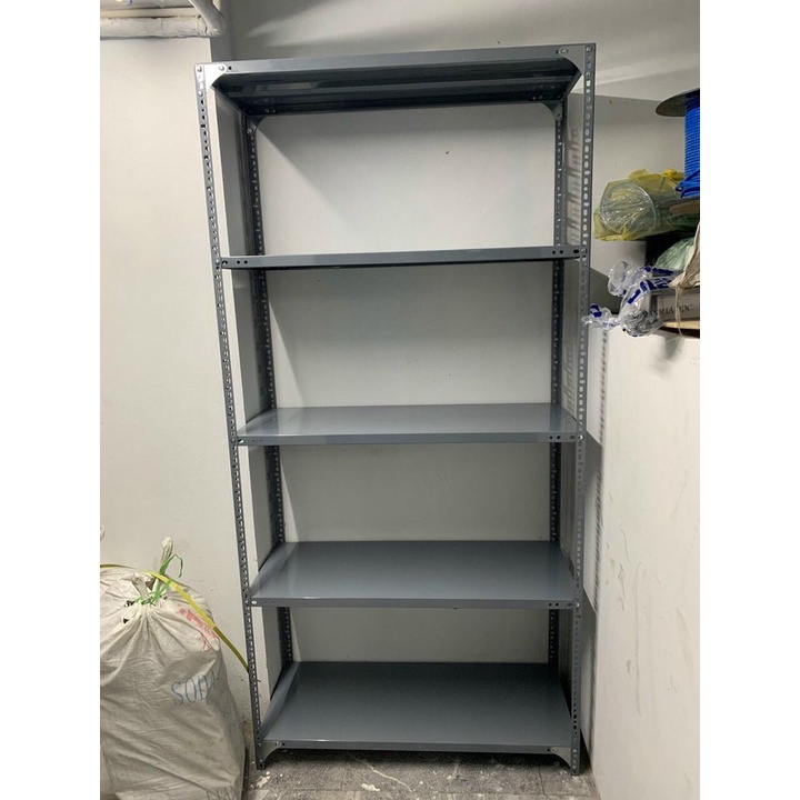 Kệ sắt v lỗ đựng đồ: Dài 60cm x rộng 30cm x cao 1m8 x 5 tầng