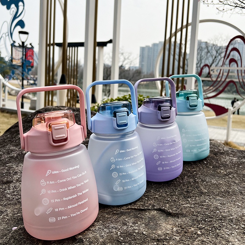 Bình Nước 1300ml Thiết Kế Dễ Thương Tiện Dụng Có Dây Đeo Thích Hợp Mang Đi Du Lịch Đi Làm Và Các Hoạt Động Thể Thao