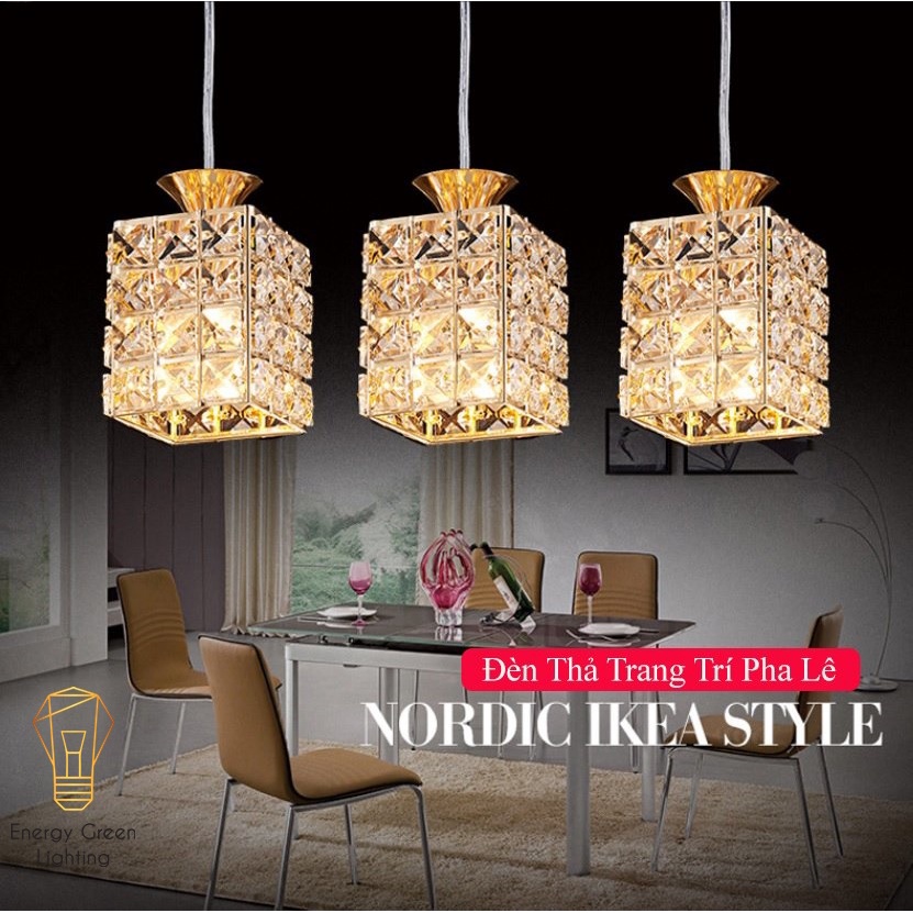 Đèn Thả Trang Trí Pha Lê Cao Cấp Energy Green Lighting SJ-049 Decor Vintage - Phong Cách Bắc Âu