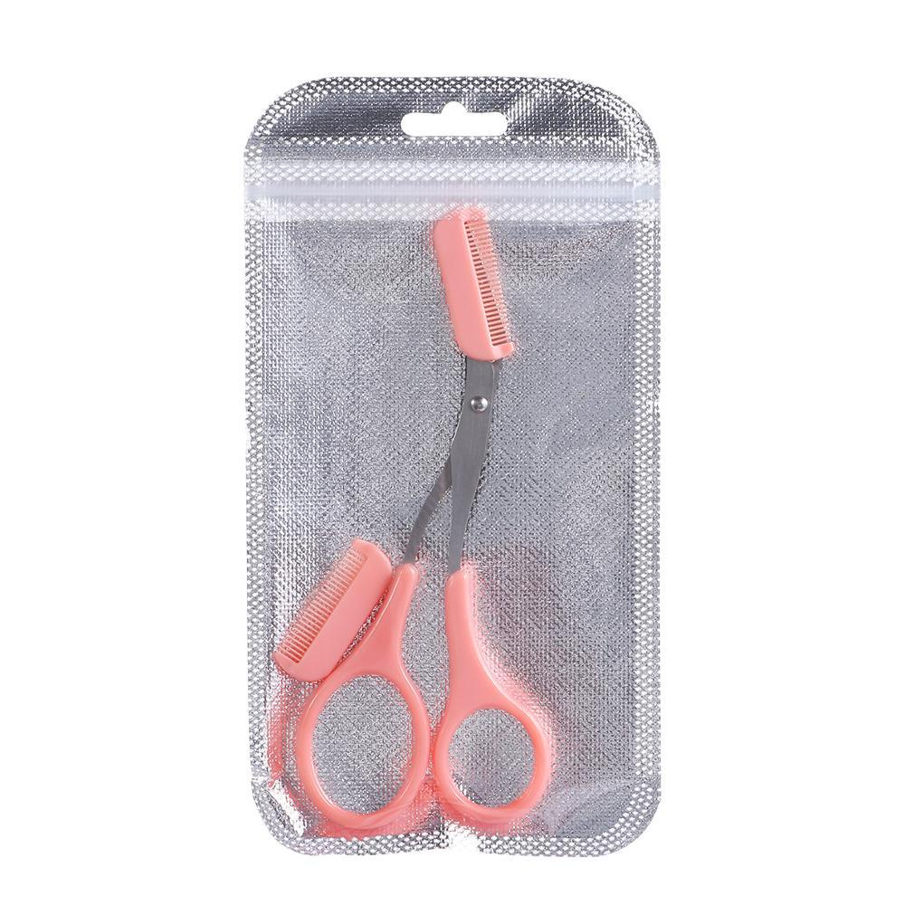 Bộ 2 / 4 / 6 Kéo Cắt Tỉa Lông Mày 11 Màu Tùy Chọn Kèm Lược Tiện Dụng