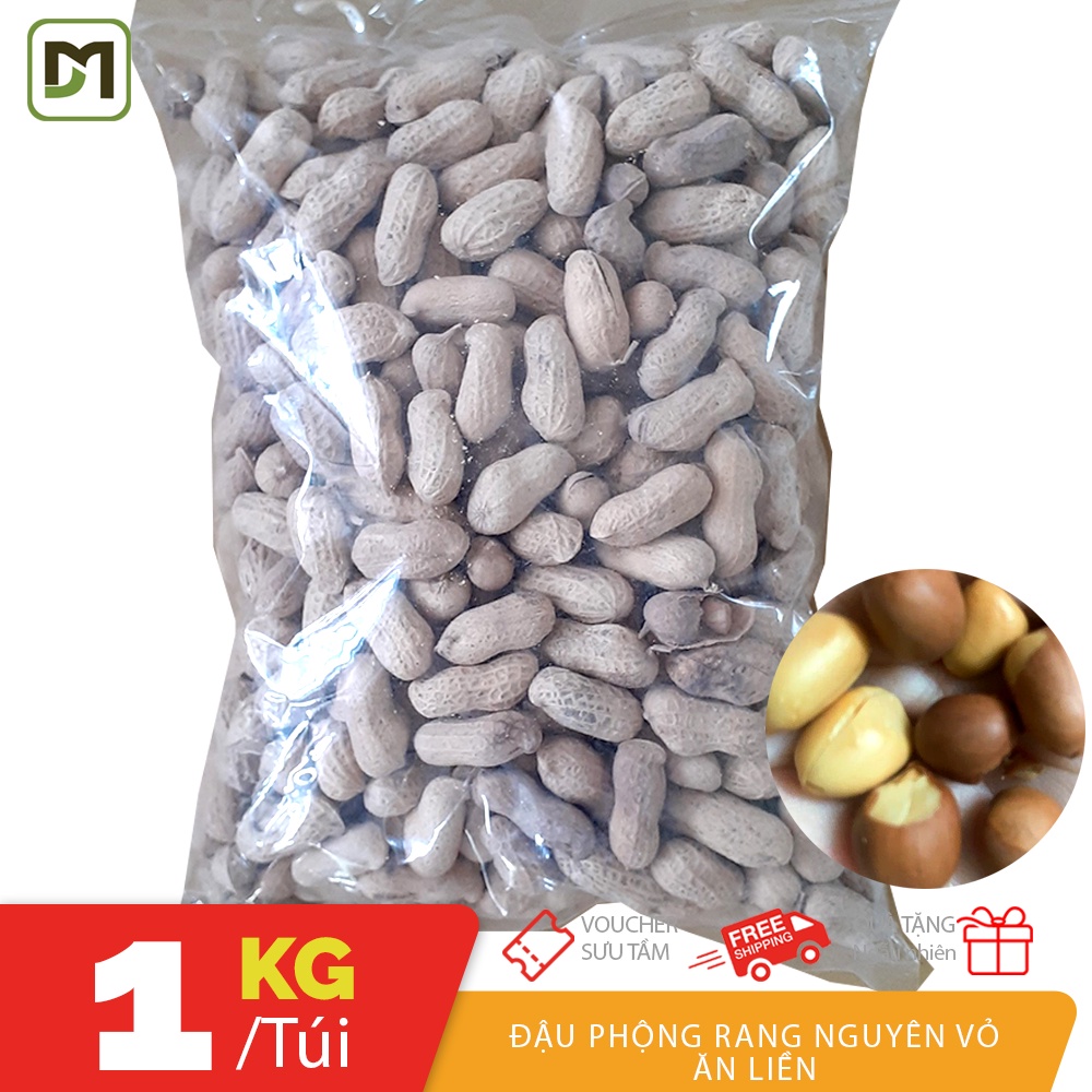 1KG đậu phộng rang nguyên vỏ sấy khô ăn liền