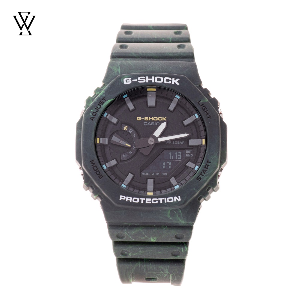 Đồng Hồ Điện Tử Nam Casio G-Shock WATCHSTORE GA-2100FR-3ADR Thiết Kế Mặt Kính Khoáng 45.4mm, Dây Và Vỏ Nhựa Bền Bỉ