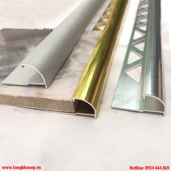 Nẹp nhôm ốp góc gạch cao 10ly giúp không phải mài mòi cạnh