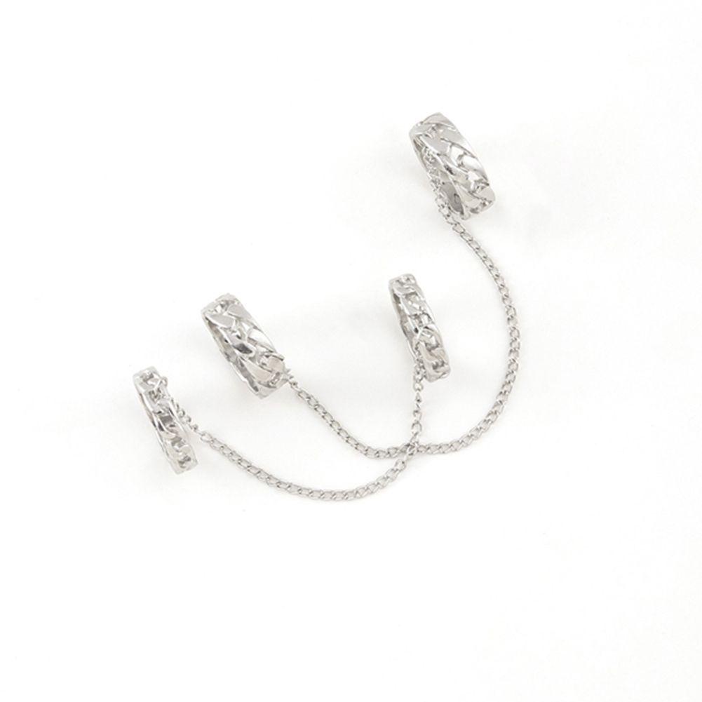 ROSE Set 2 Nhẫn Hợp Kim Kiểu Dáng Hình Học Thời Trang