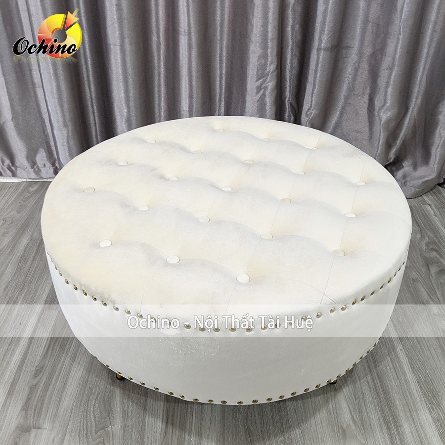 Đôn Tròn Trang Trí Và Chụp Hình Chân Vàng Sang Chảnh Phong Cách Hiện Đại Đk 1M Cao 45 ( Có Sẵn) ￼