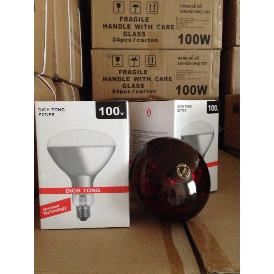 Bóng đèn hồng ngoại Dictong 250W, 100W E27 chính hãng