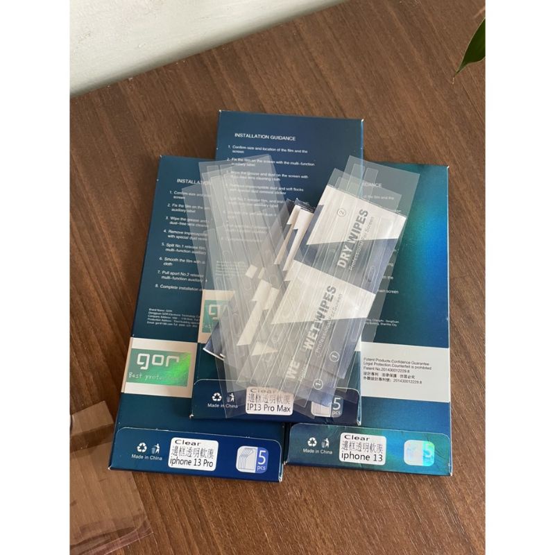 Combo 5 bộ dán viền gor iPhone 13 Pro max , 13 Pro , 13 chính hãng Gor
