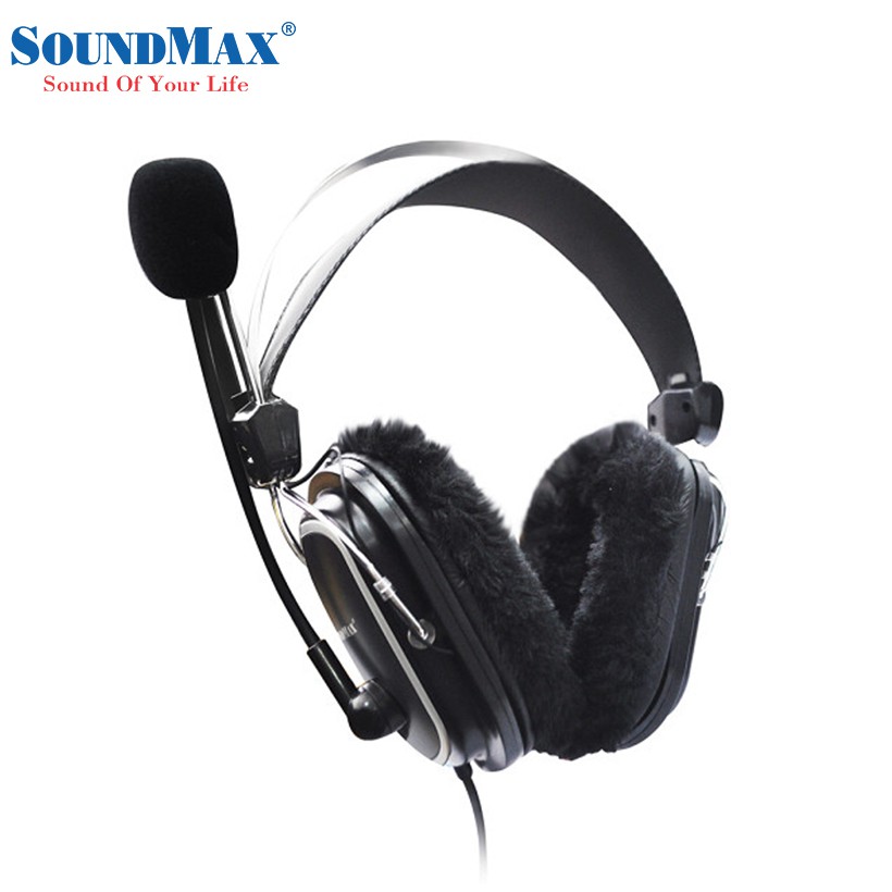 Tai nghe Soundmax AH 304 (Đen) Chính hãng phân phối