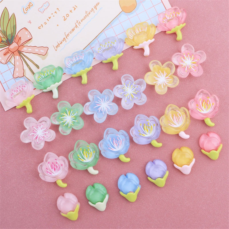 Set 10 Ghim Cài Áo Hình Hoa Anh Đào Xinh Xắn