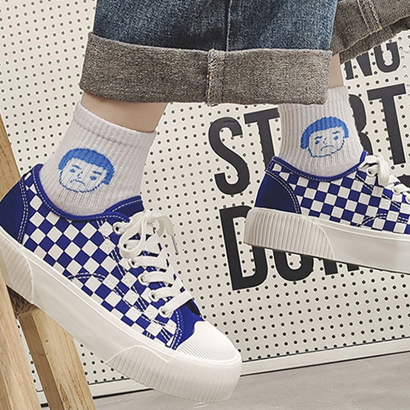 Giày Lười Vải canvas Họa Tiết Kẻ Sọc Phong Cách Hàn Quốc Thời Trang Mới 2022 Cho Nữ