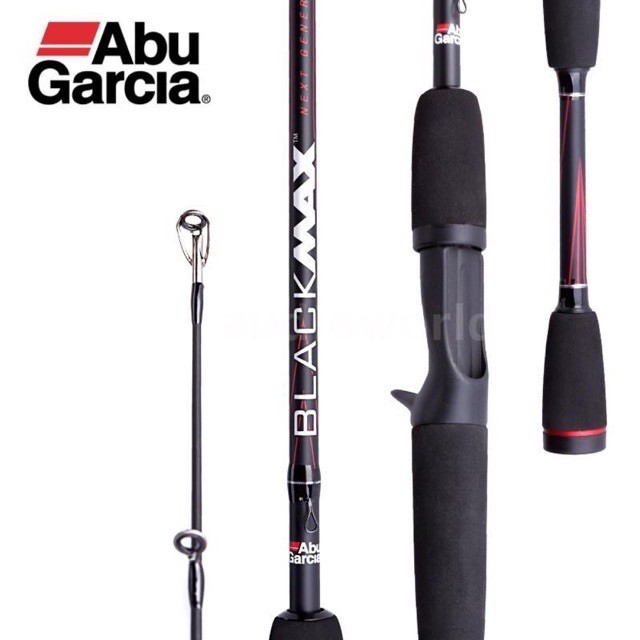 bộ cần câu máy ngang cần dài 2m4 abu black max + máy ngang CD 201 cần ABu Garcia black max cần cực khoẻ y hình giảm giá