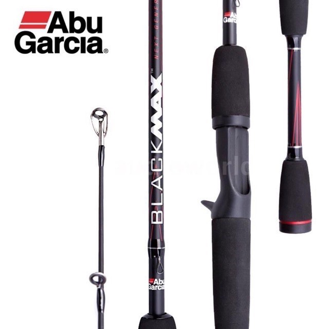 bộ cần câu máy ngang cần dài 2m4 abu black max + máy ngang CD 201 cần ABu Garcia black max cần cực khoẻ y hình giảm giá 