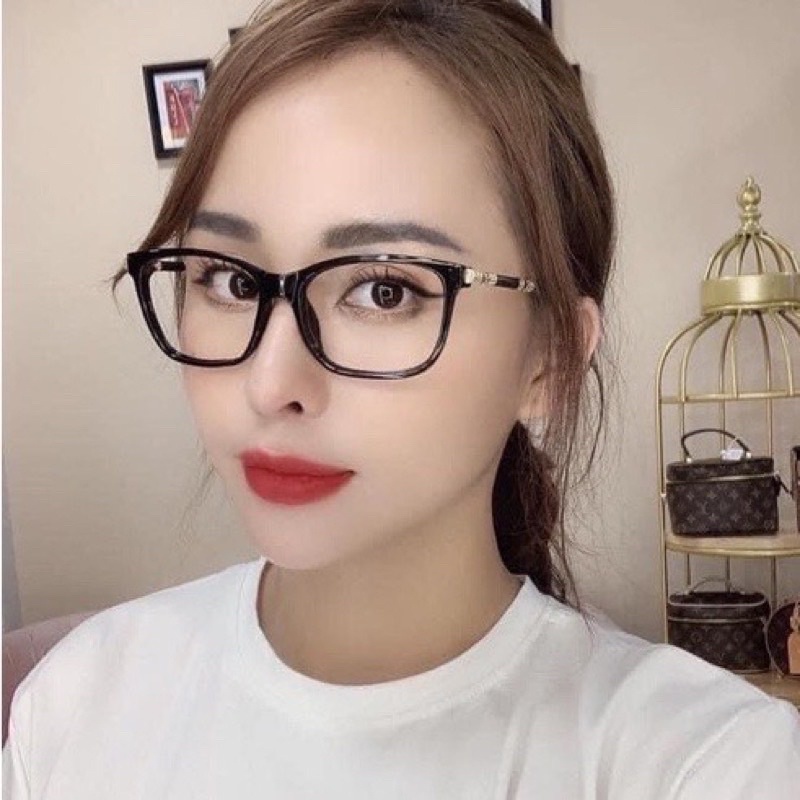 Gọng Kính Cận LV charm vàng Thời Trang Nam Nữ Dáng Mắt Vuông