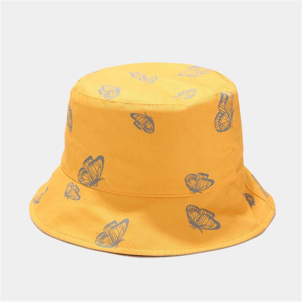 Nón Tai Bèo Vải Cotton Hai Mặt Họa Tiết Bướm Thời Trang