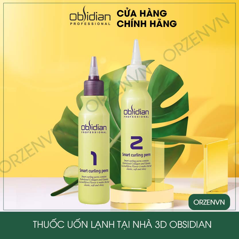 Combo thuốc uốn lạnh tóc xoăn tại nhà cho nam và nữ Obsidian Hàn Quốc