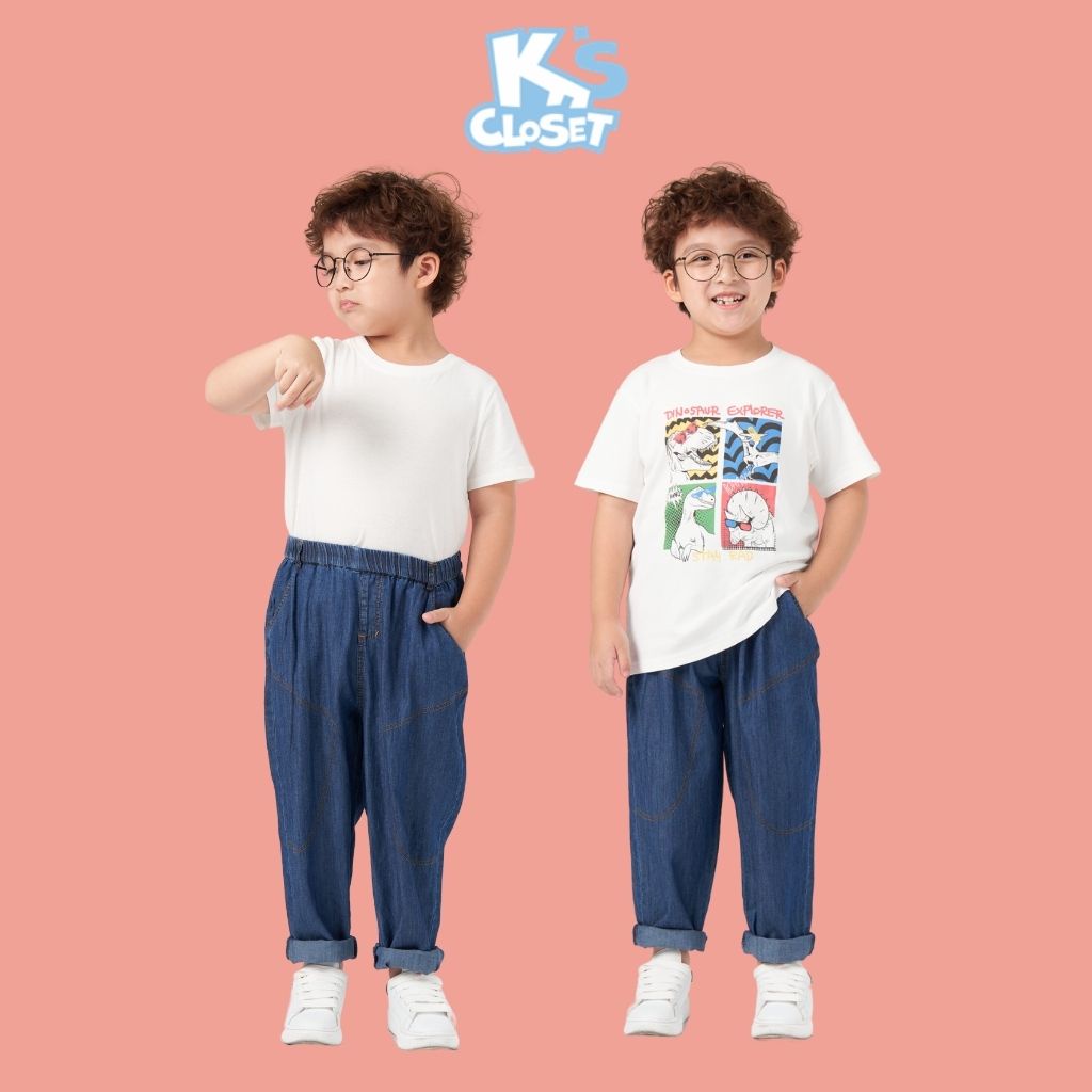 Quần Jean bé trai K'S CLOSET kiểu dáng thể thao năng động (2-12 tuổi) KT105TWS TMĐT