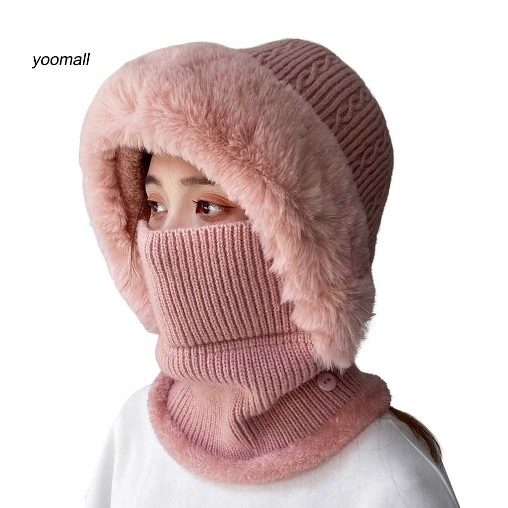 / Yo / Mũ Beanie Mềm Mại Giữ Ấm Mùa Thu Đông Có Thể Giặt Rửa Cho Nữ