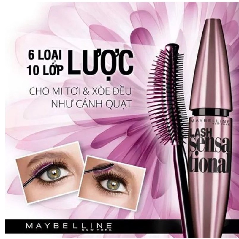 Mascara Làm Dài, Dày Và Cong Mi Chống Trôi Maybelline The Hyper Curl, Lash Sensational, Big Shot, Falsies Lash Lift