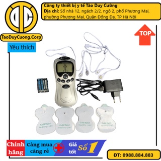 Máy Massage châm cứu đấm bóp, máy massage xung điện 4 miếng dán vật lý trị liệu
