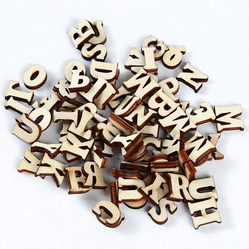 Set 100 chữ cái bằng gỗ trang trí xinh xắn
