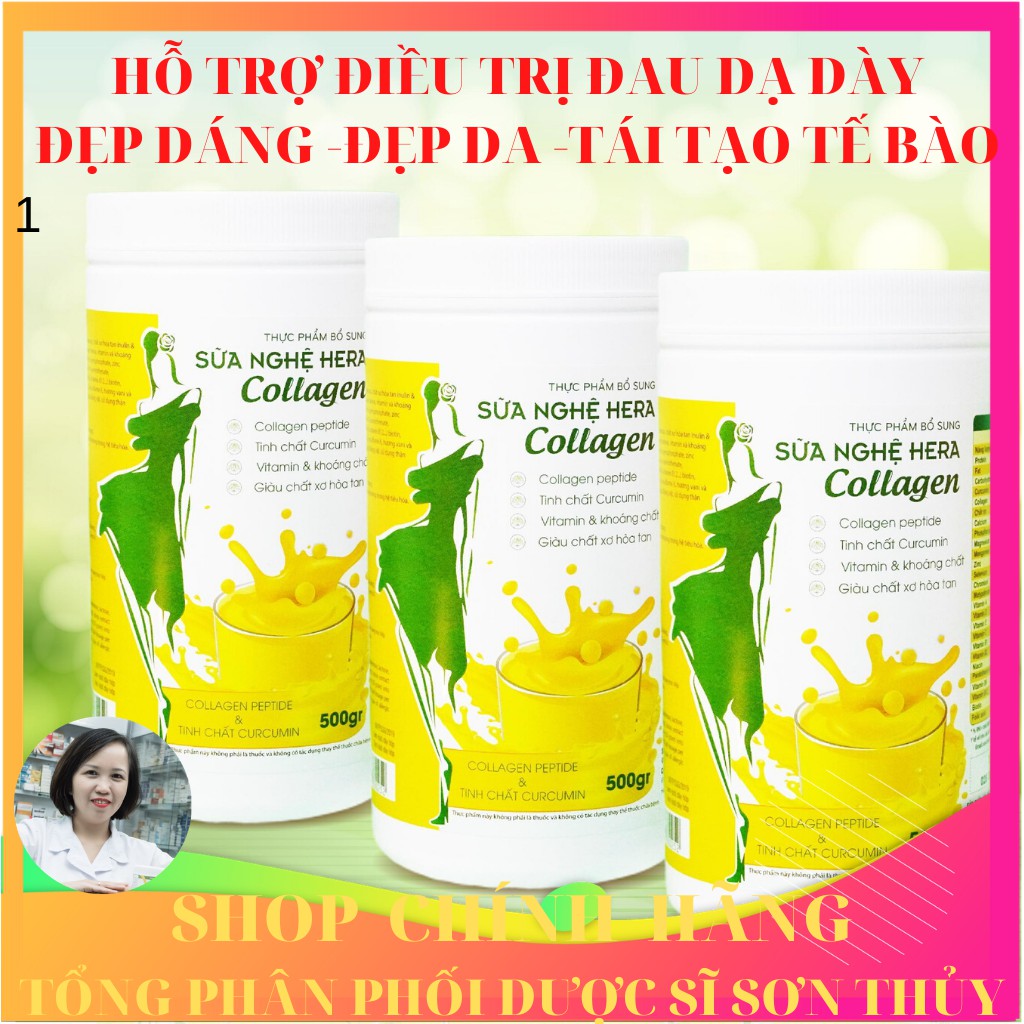 SỮA NGHỆ HERA COLLAGEN 500gr [CHÍNH HÃNG] -  TỐT CHO DẠ DÀY -CĂNG MỊN DA - KÉO DÀI TUỔI THANH XUÂN- FreeShip