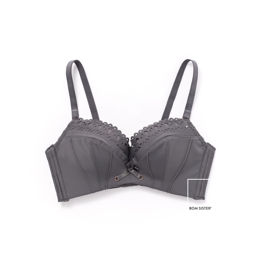 Áo Lót Mút Vừa Thông Hơi Chất Su Viền Lưới Không Gọng Đính Nơ Nâng Ngực Tự Nhiên BOM SISTER A3200 | BigBuy360 - bigbuy360.vn