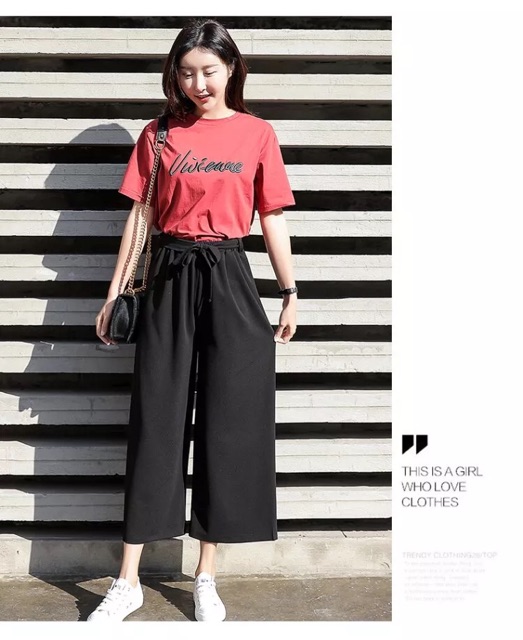 Quần ống suông thắt nơ ulzzang freesize (kèm ảnh thật) | BigBuy360 - bigbuy360.vn