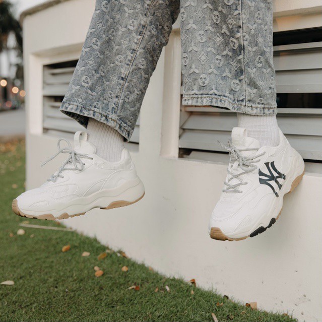 Giày MLB NY Chính Hãng 🔴SIMPLE SNEAKER🔴 MLB Big Ball Chunky Lite New York Yankees