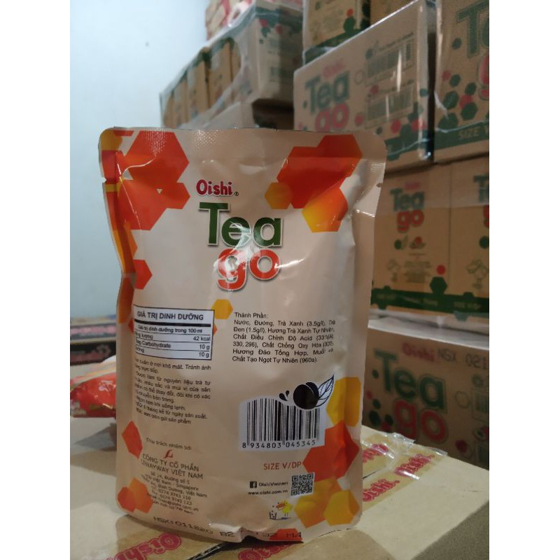 Trà xanh tea go oishi vị đào và vị chanh siêu ngon | BigBuy360 - bigbuy360.vn