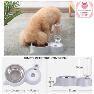 Bát Ăn Đôi Inox Kèm Bình Nước 500ML Cao Cấp
